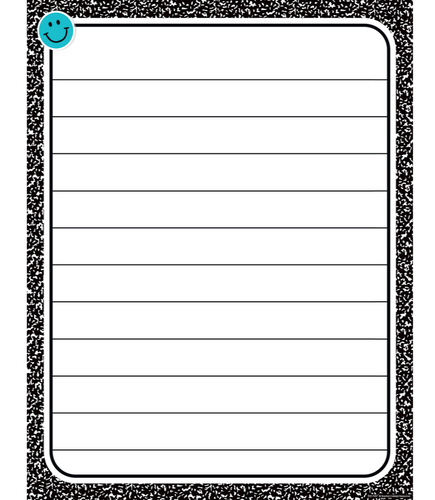 Cool for School Composition Lined Chart | Terrific Teaching To