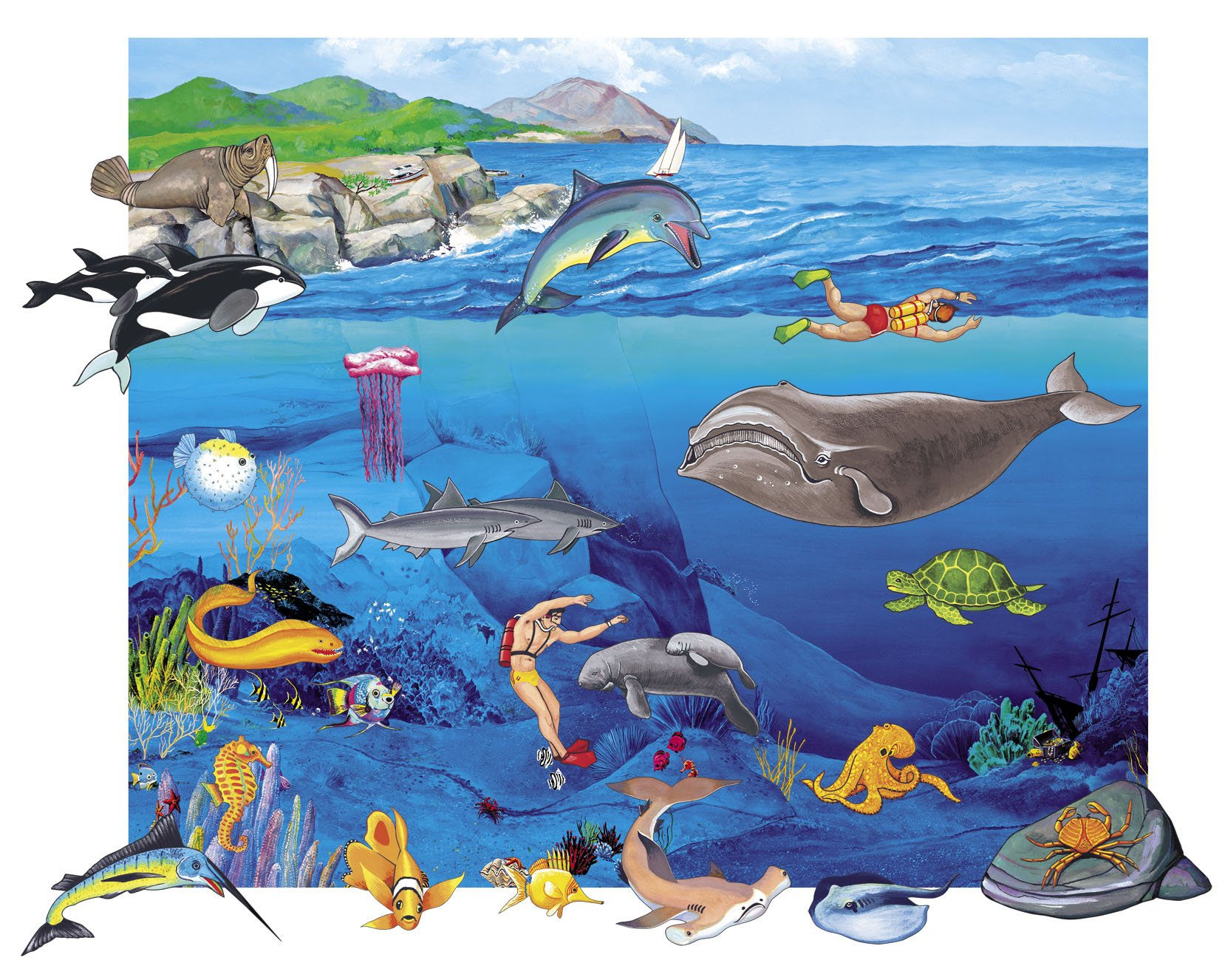 Sea Life, Playboard Set-Felt