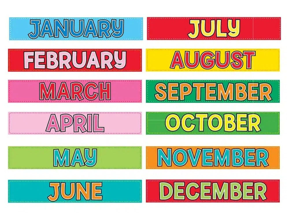 Monthly Calendar Cards