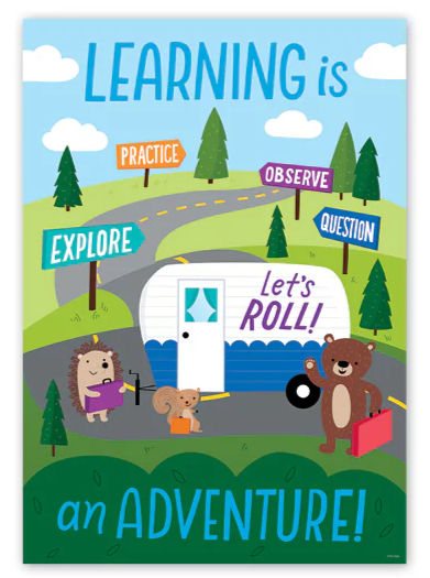 Woodland Friends-Learning Is an Adventure Poster