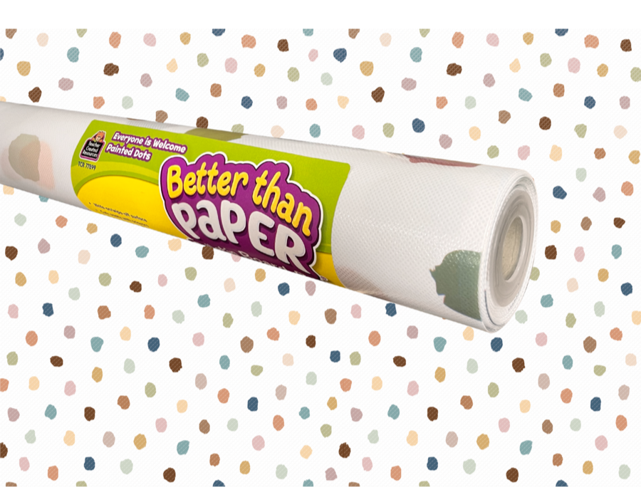 Everyone is Welcome Painted Dots Better Than Paper Bulletin Board Roll