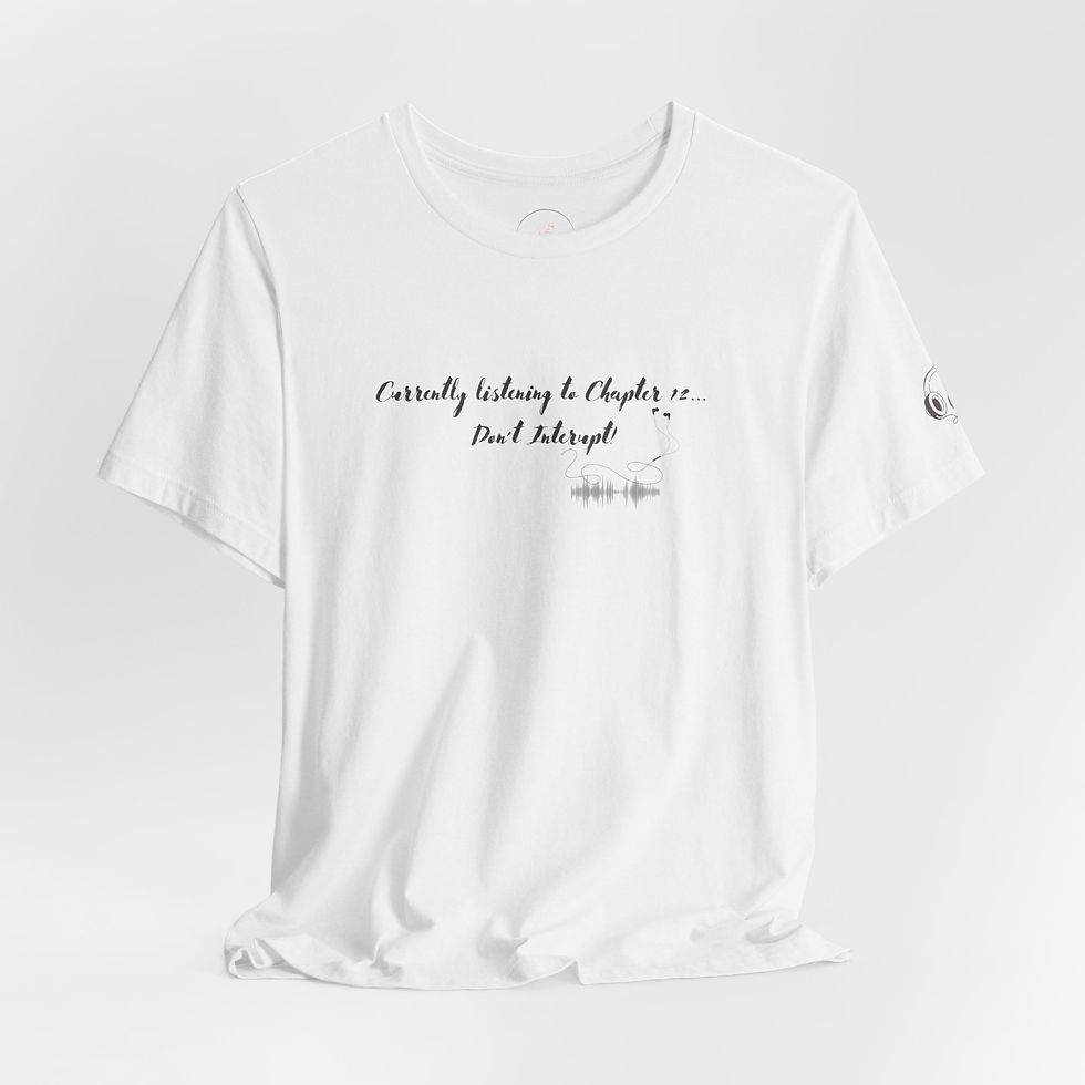 Thumbnail: Currently Listening to Chapter 12, Unisex T-Shirt (Black Print)