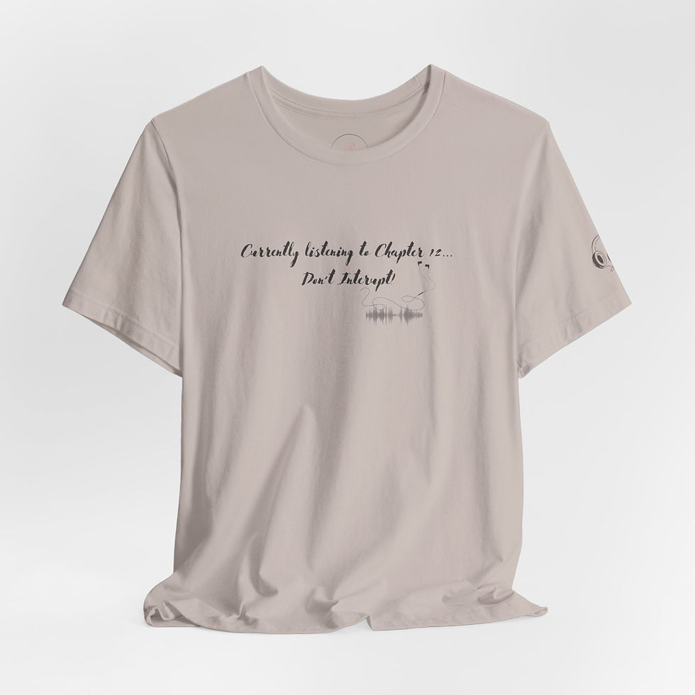 Thumbnail: Currently Listening to Chapter 12, Unisex T-Shirt (Black Print)