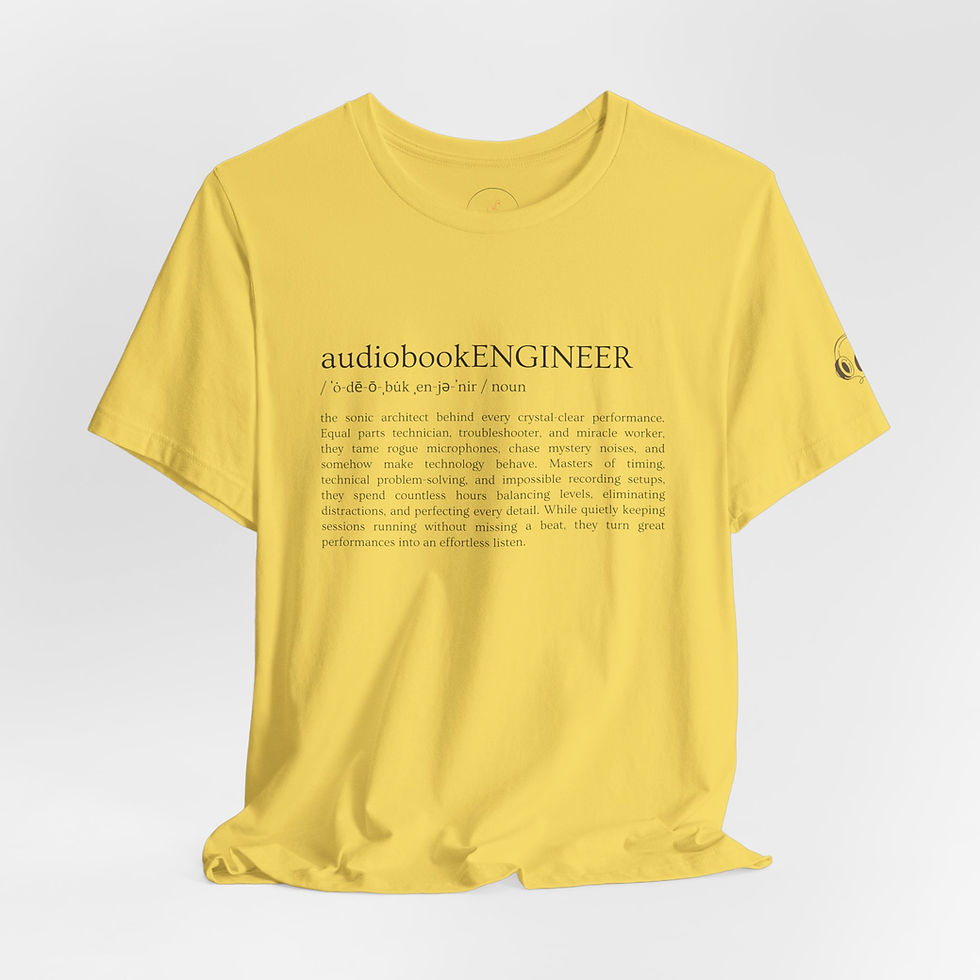 Thumbnail: audiobookENGINEER Unisex T-Shirt (Black Print)