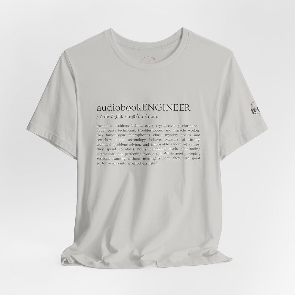 Thumbnail: audiobookENGINEER Unisex T-Shirt (Black Print)