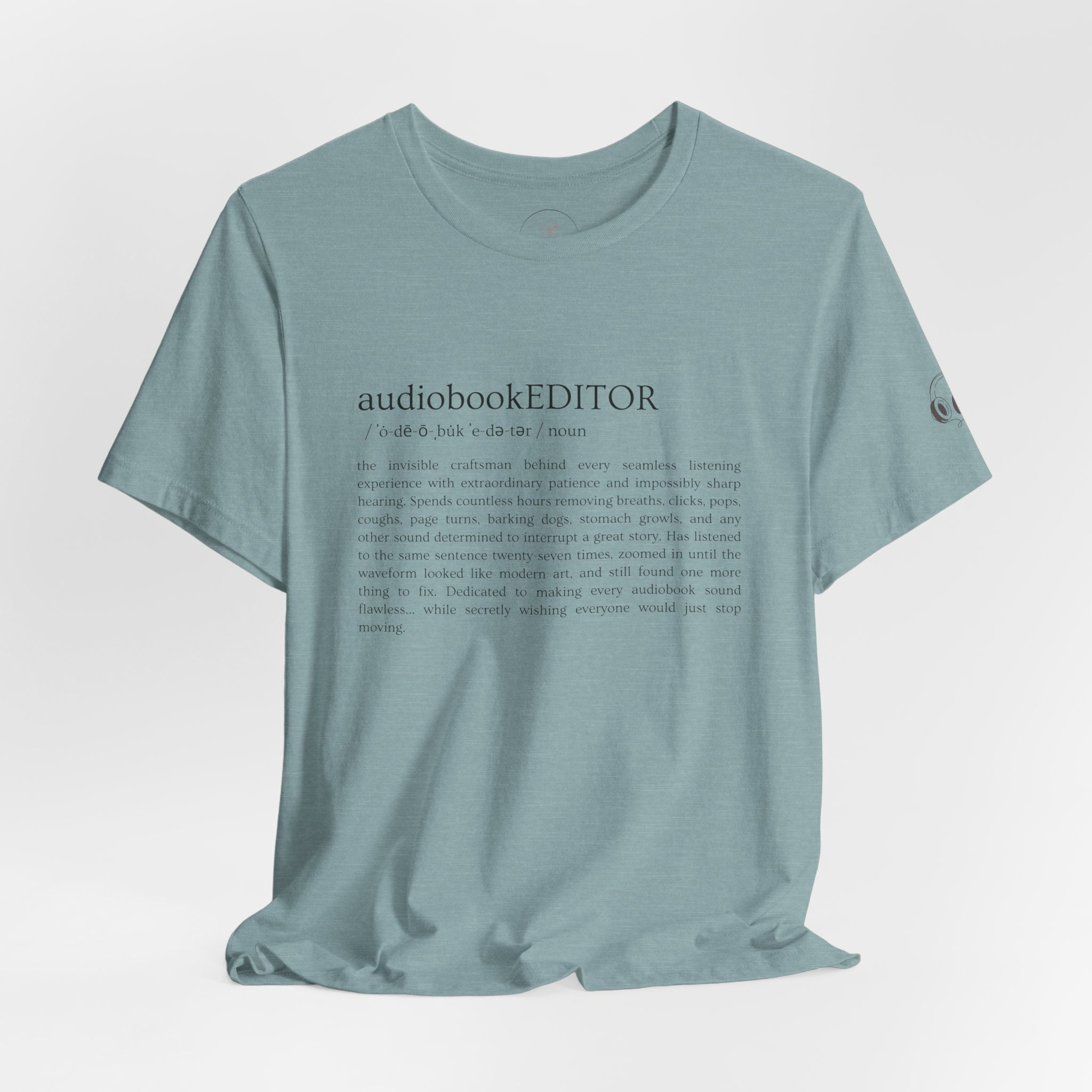 audiobookEDITOR Unisex T-Shirt (Black Print)