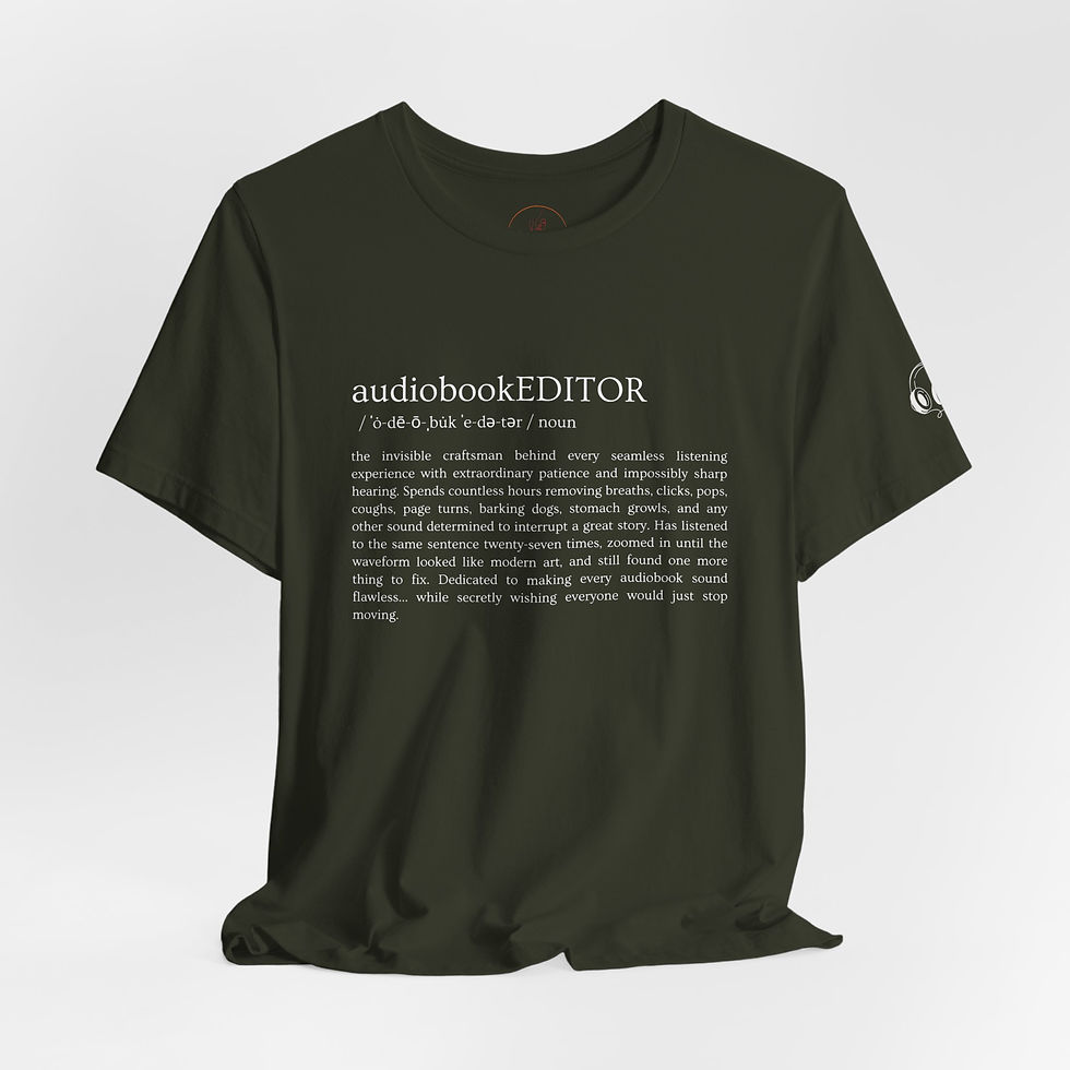 Thumbnail: audiobookEDITOR Unisex T-Shirt (White Print)