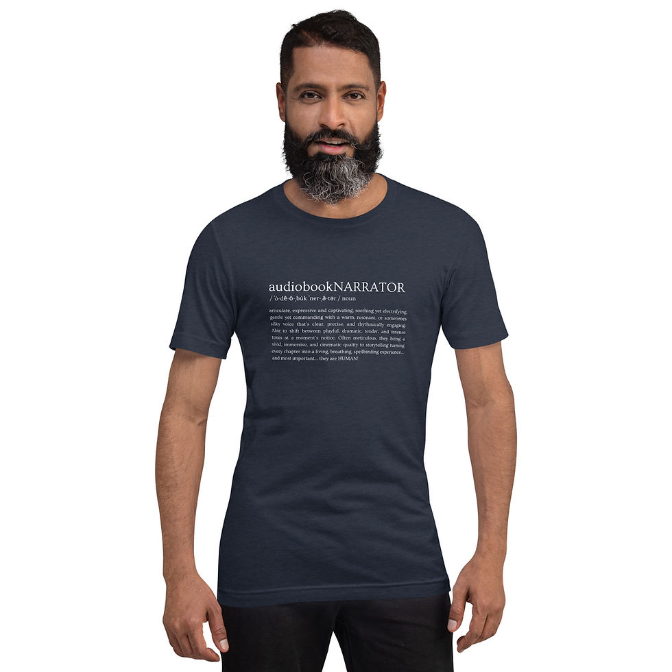 Thumbnail: audiobook Narrator Unisex T-Shirt (White Print)