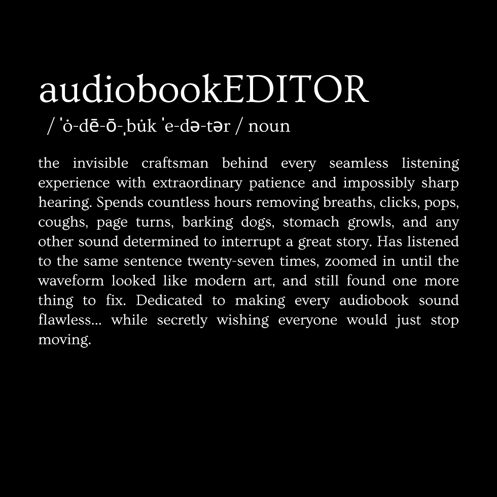 Thumbnail: audiobookEDITOR Unisex T-Shirt (White Print)
