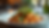 Eye-level view of a beautifully plated dish with vibrant colors