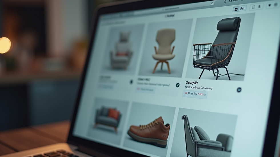 Close-up view of a modern e-commerce website interface