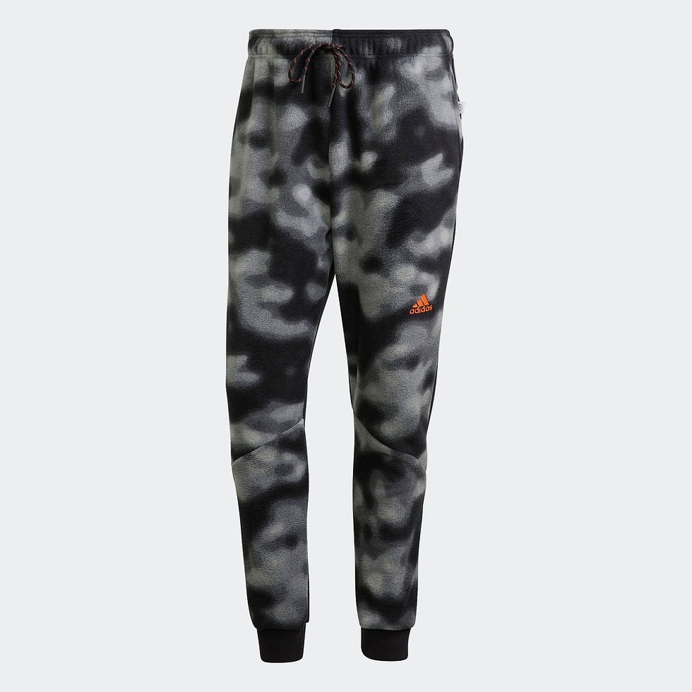 Thumbnail: POLAR FLEECE NATURE PRINT SWEATPANTS black