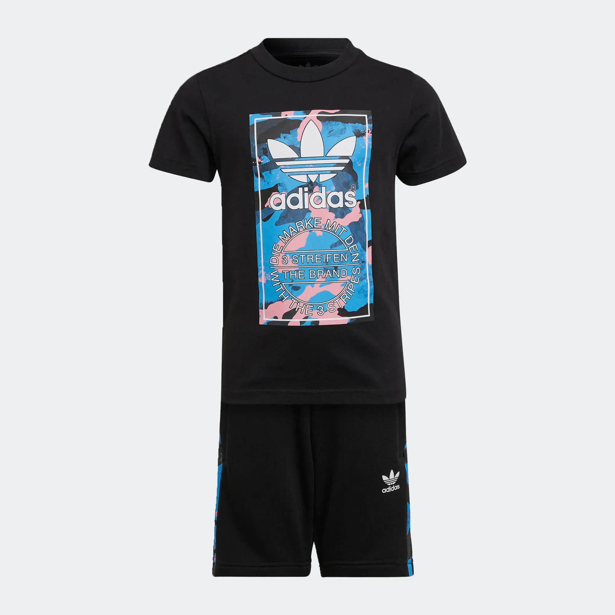 CAMO SHORTS AND TEE SET Black