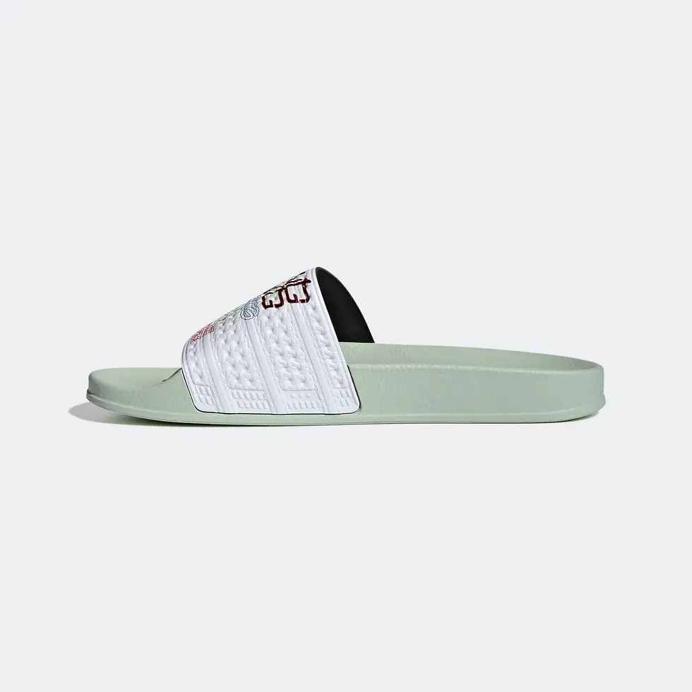 Thumbnail: ADILETTE SLIDES Linen Green / Cloud White / Cloud White