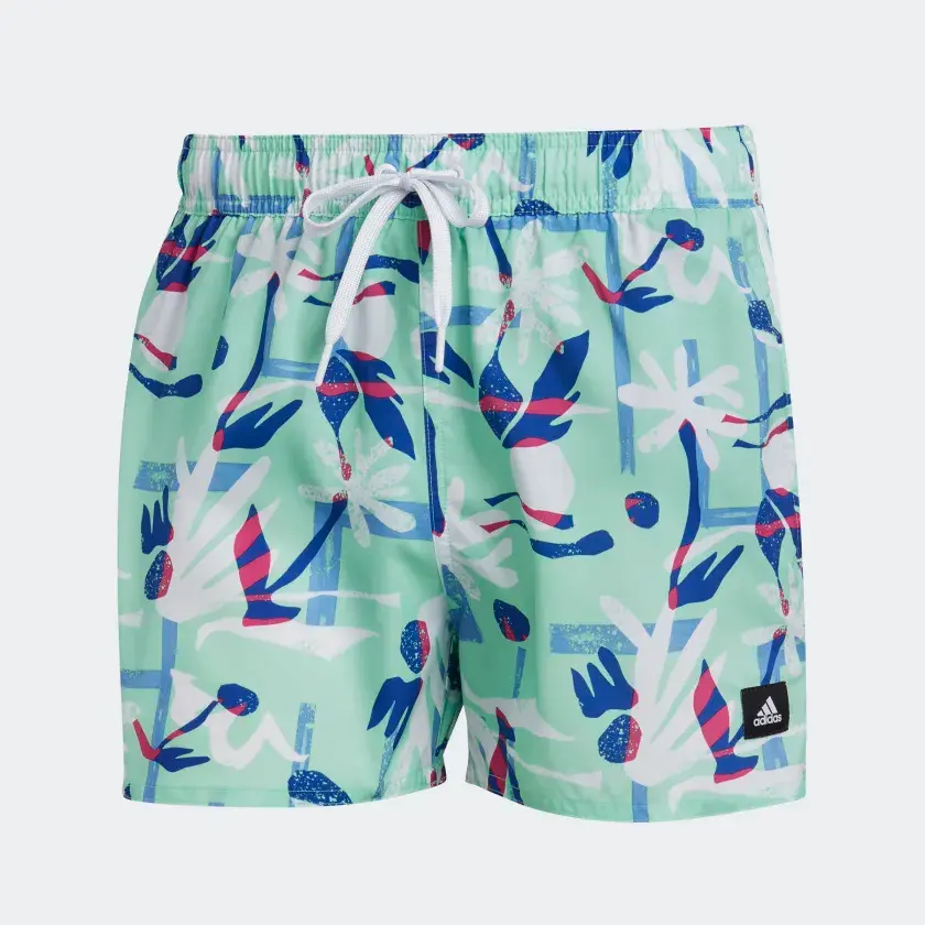 الصورة المصغرة: SEASONAL FLORAL CLX VERY SHORT LENGTH SWIM SHORTS Pulse Mint / White