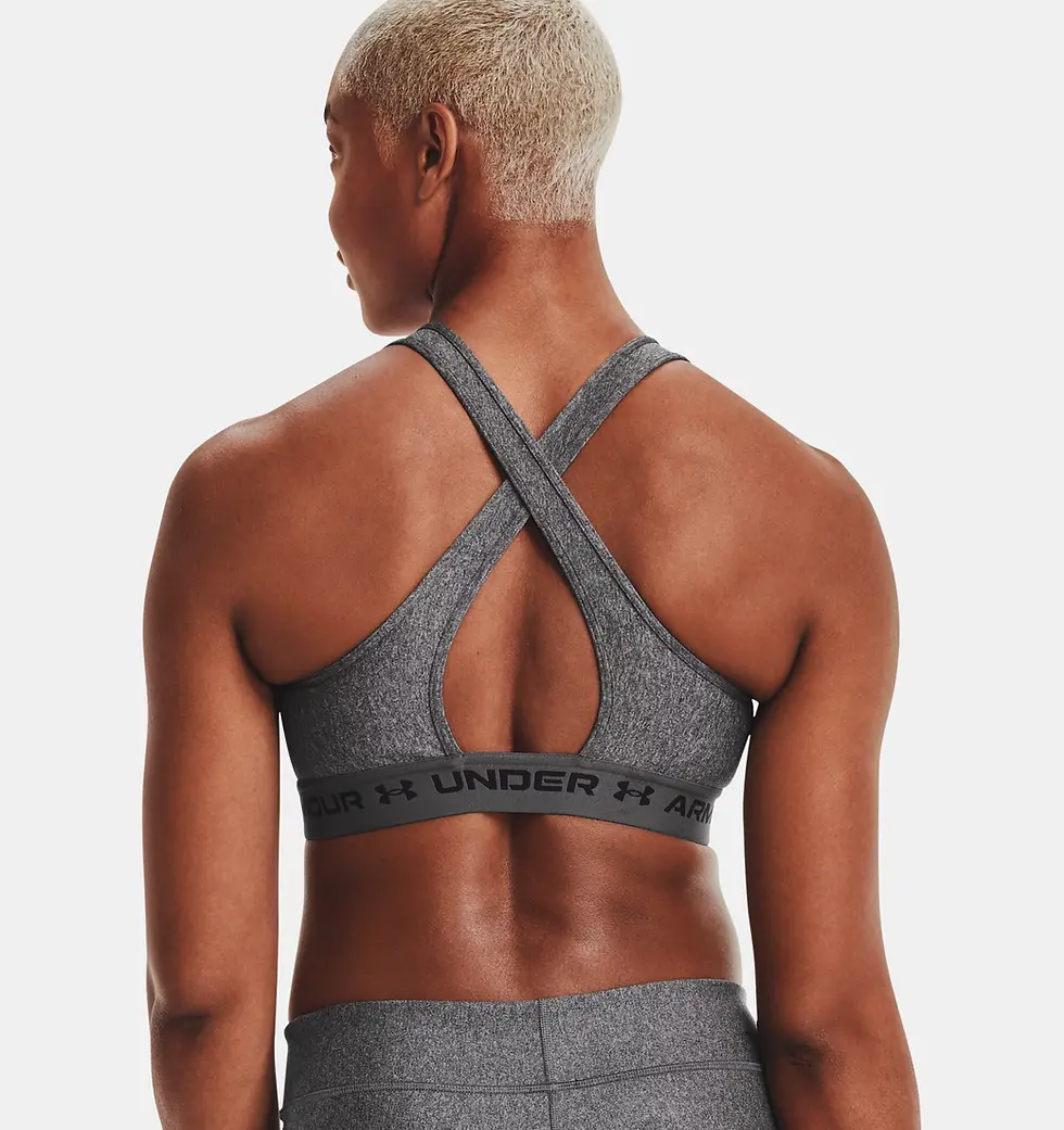 Thumbnail: Women's Armour® Mid Crossback Heather Sports Bra