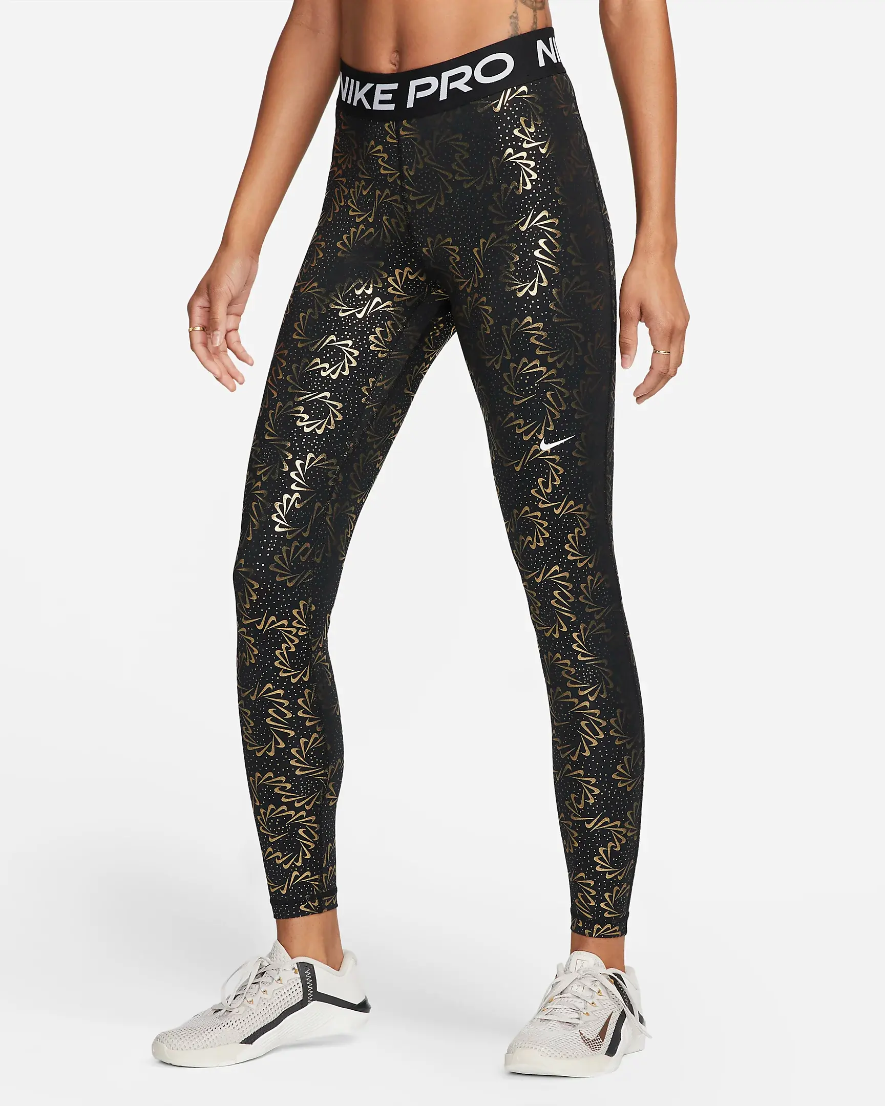 Nike Pro Women's Mid-Rise Allover Print Leggings