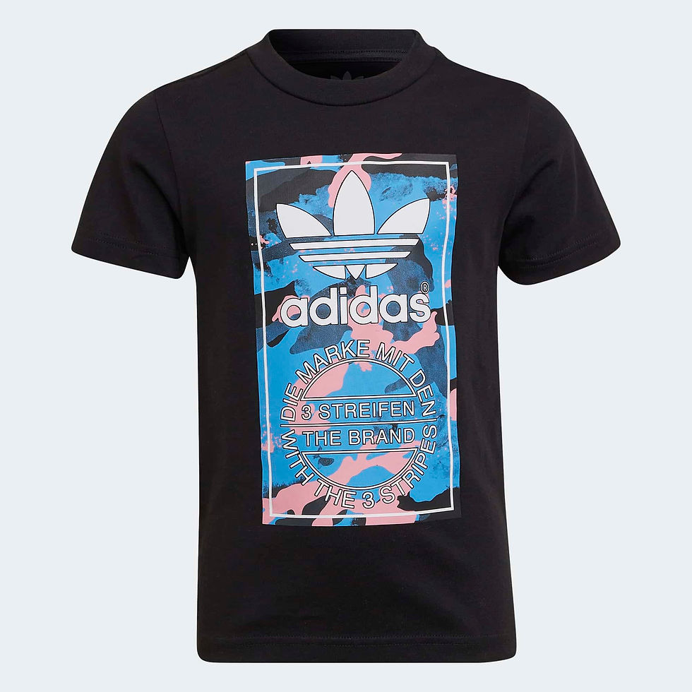 Thumbnail: CAMO SHORTS AND TEE SET Black