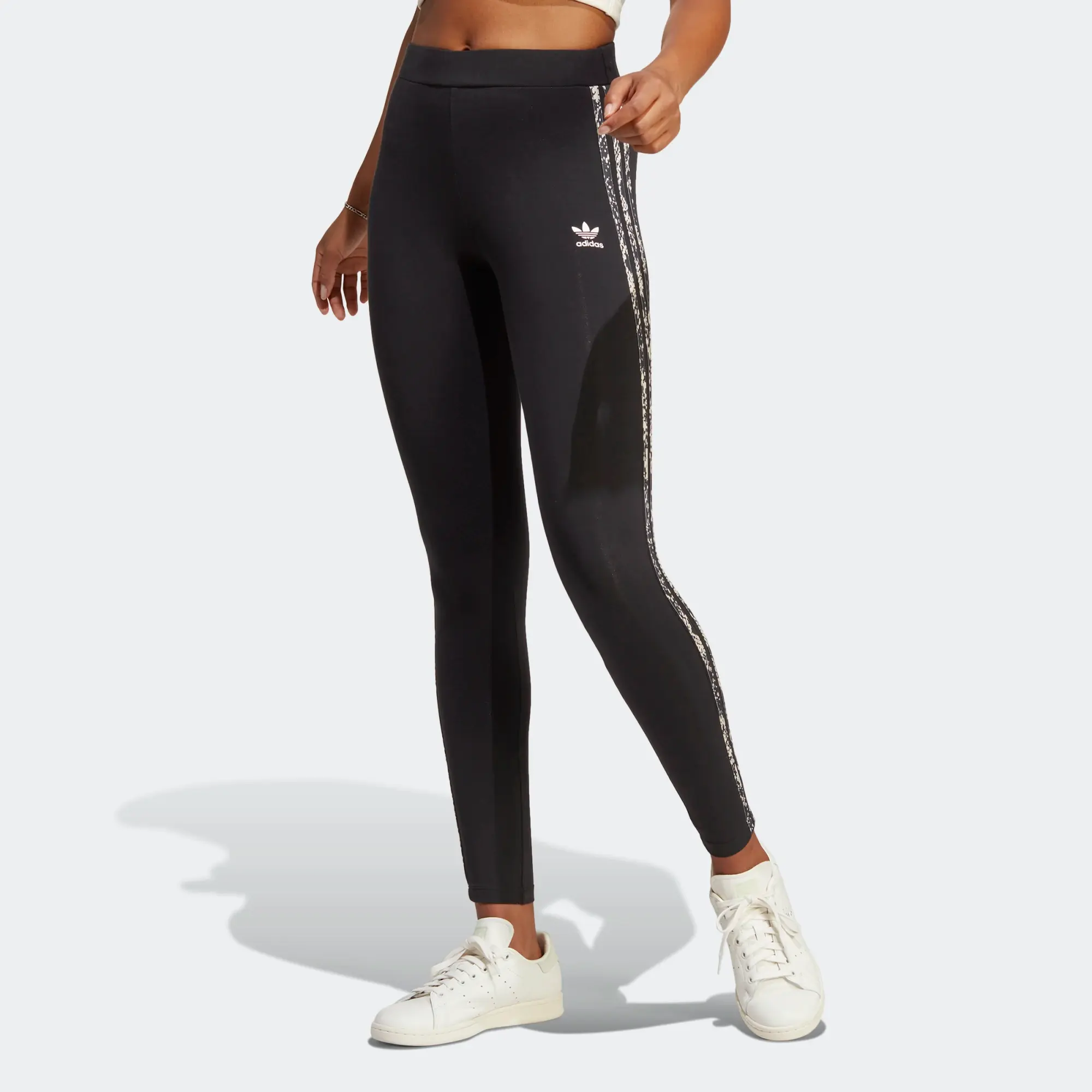 3-STRIPES PRINT LEGGINGS Black / Multicolor