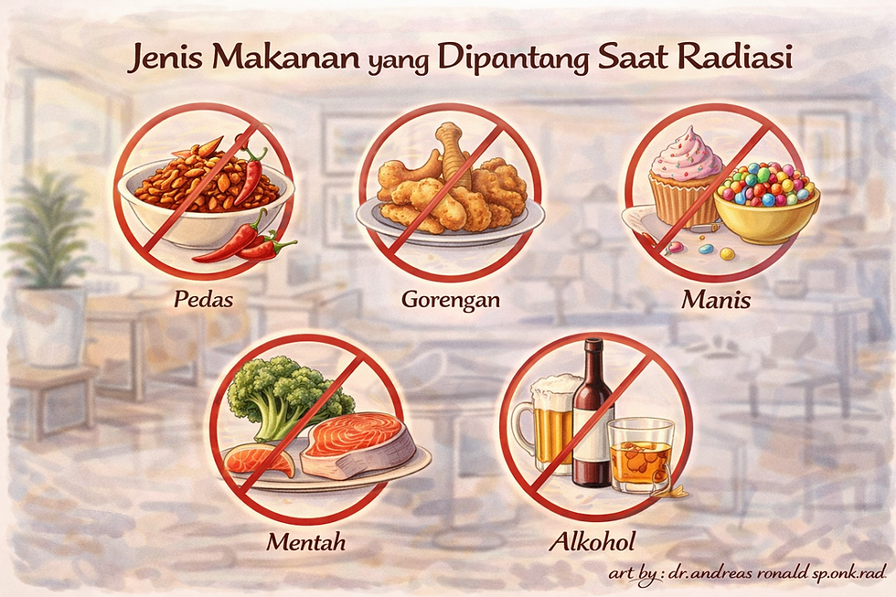 pantangan saat radioterapi / sinar kanker