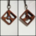 diamond paduak wood necklace with moonstone