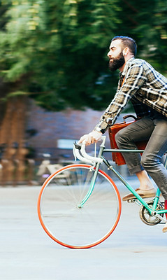 riding a bike