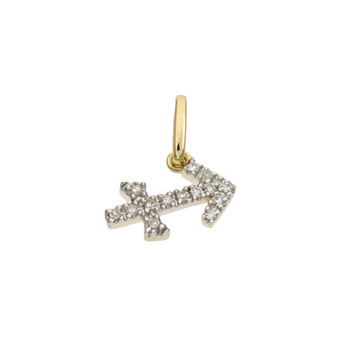 Thumbnail: Diamond Sagittarius Charm Pendant