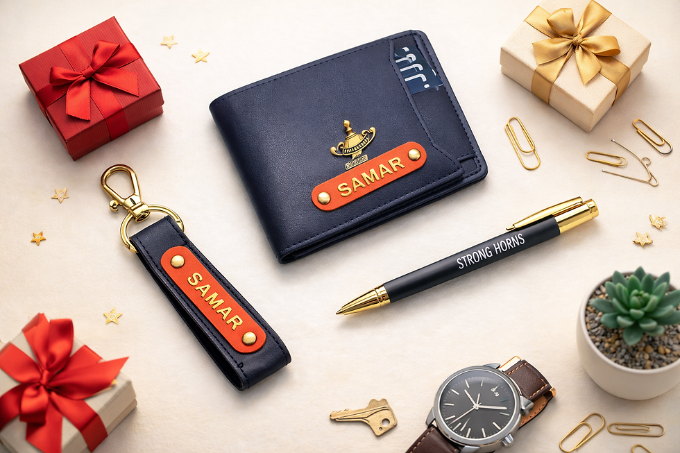 Thumbnail: Premium Personalised Wallet Gift Set for Men | Anniversary Birthday Gift