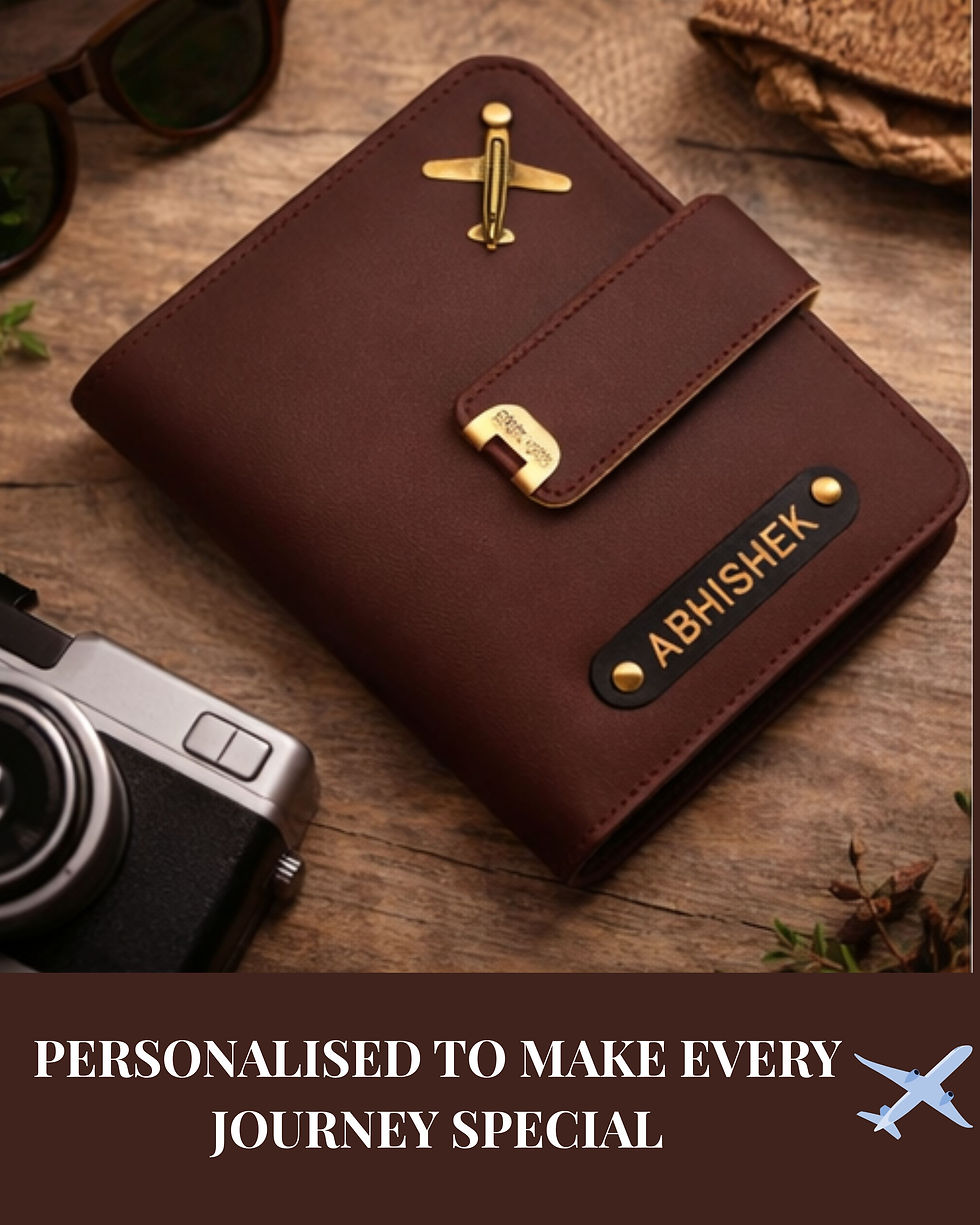थंबनेल: Personalized Passport Cover | Customized Passport Cover with Name