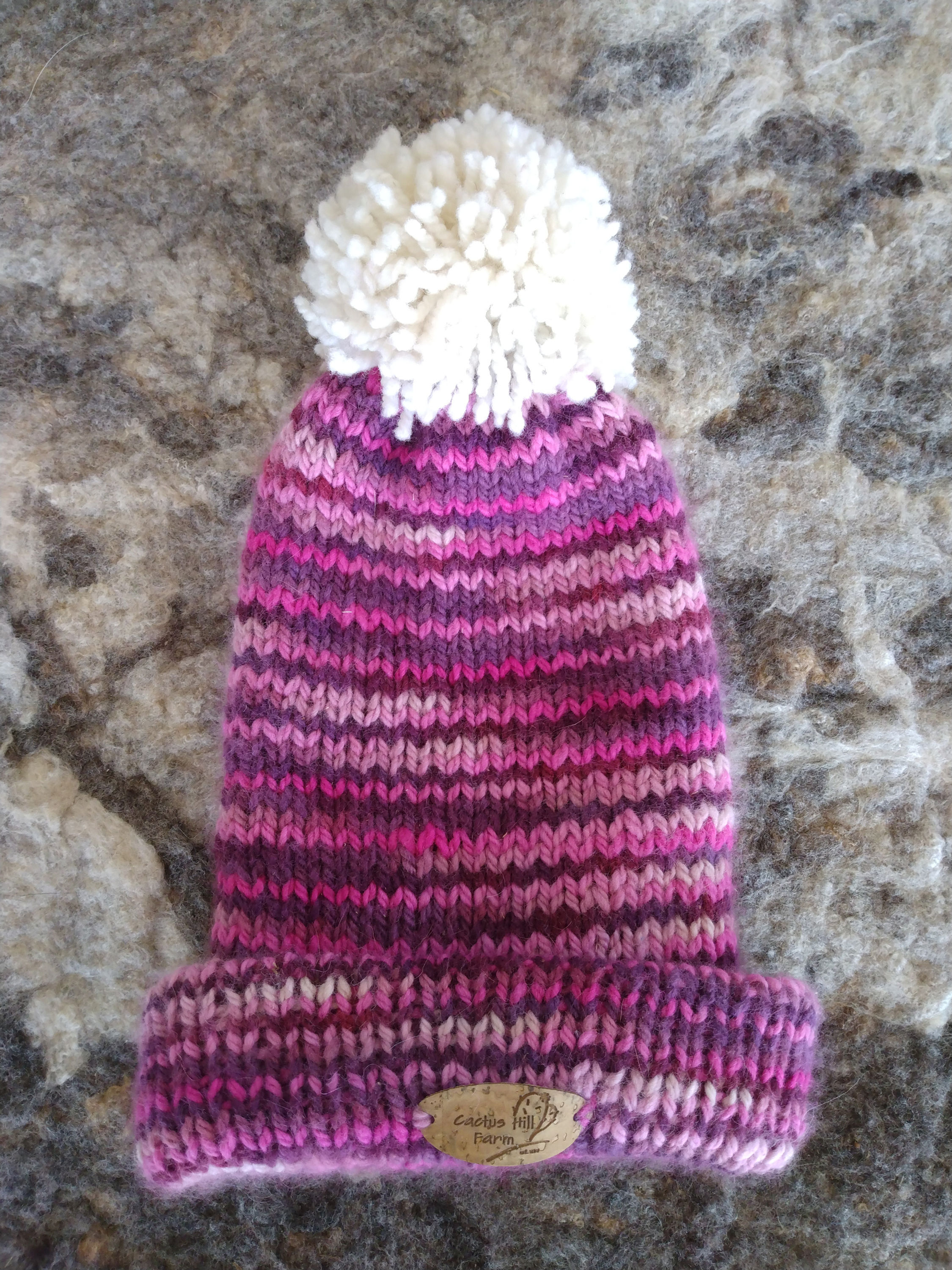 Pink and Purple Snowball  Hat