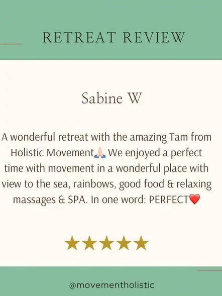 Review from a client called Sabine W