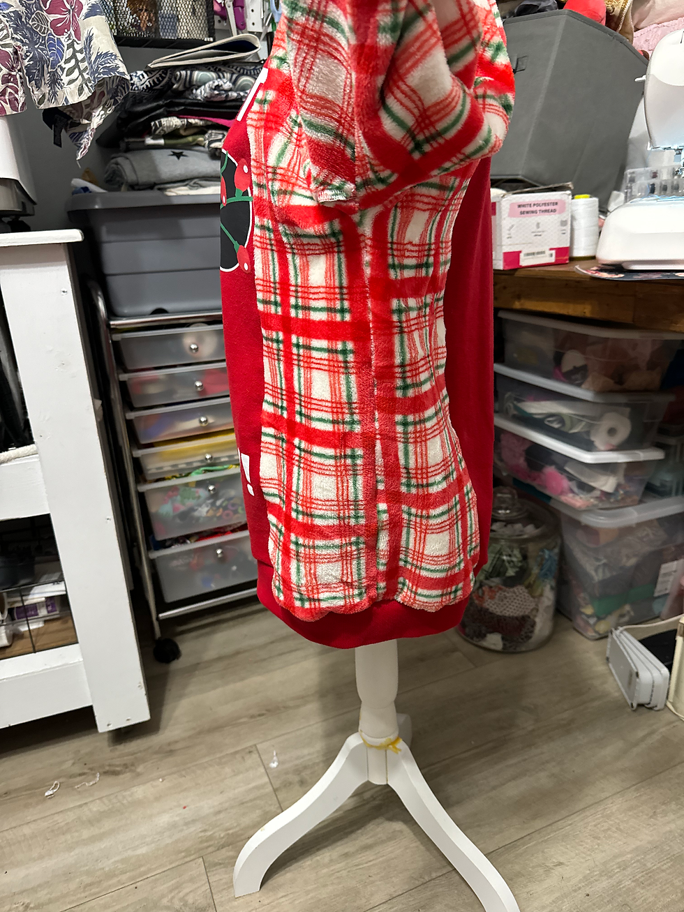 Thumbnail: Up cycle, Mickey flannel T-shirt Christmas Mickey up cycle flannel T-shi T-shirt