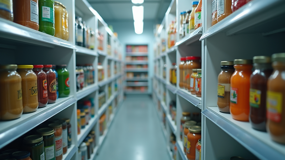 Eye-level view of organized refrigerator shelves filled with various food items