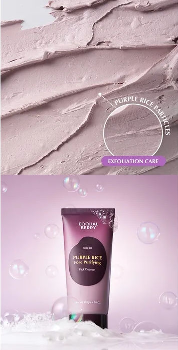 Miniatura: EQQUALBERRY - Limpiador de Poros Purple Rice Pore Purifying Pack Cleanser