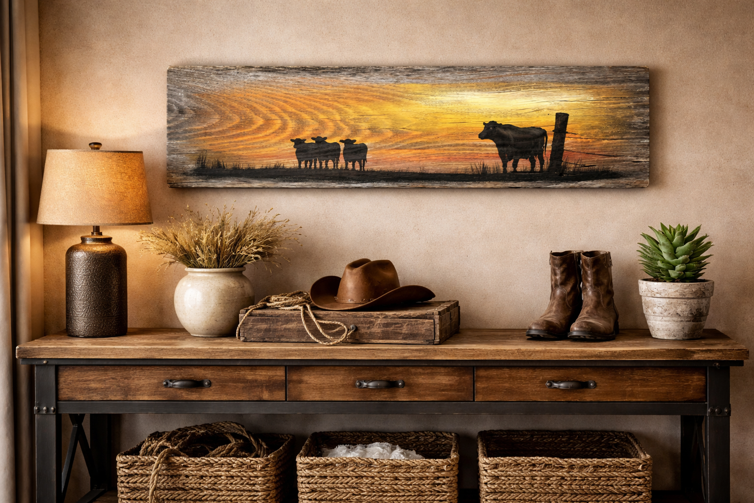 Cows on Barnwood