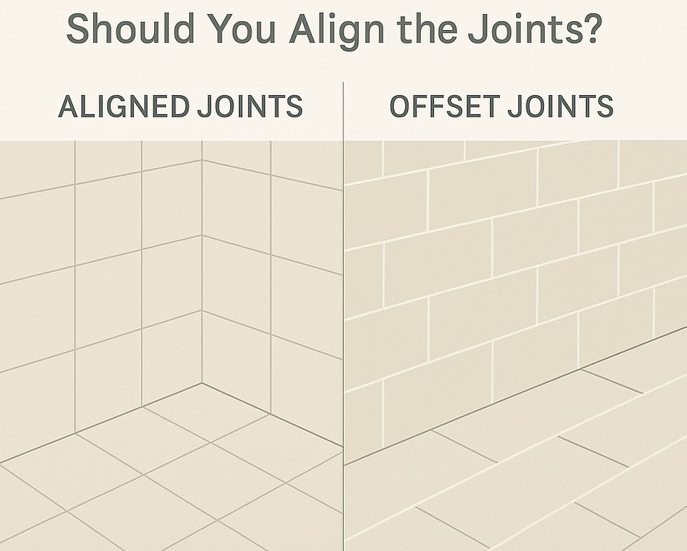 Floor-to-Wall Tile Transitions: Should You Align the Joints?