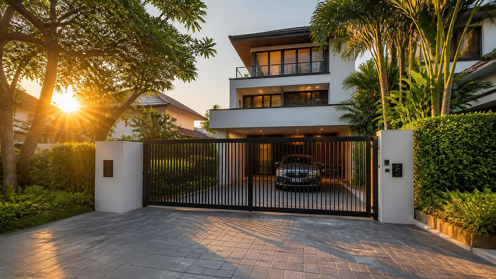 Landscaping & External Works: Driveways, Boundary Walls & Auto Gates