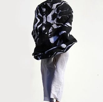 MUUSA art printed linen kimono
