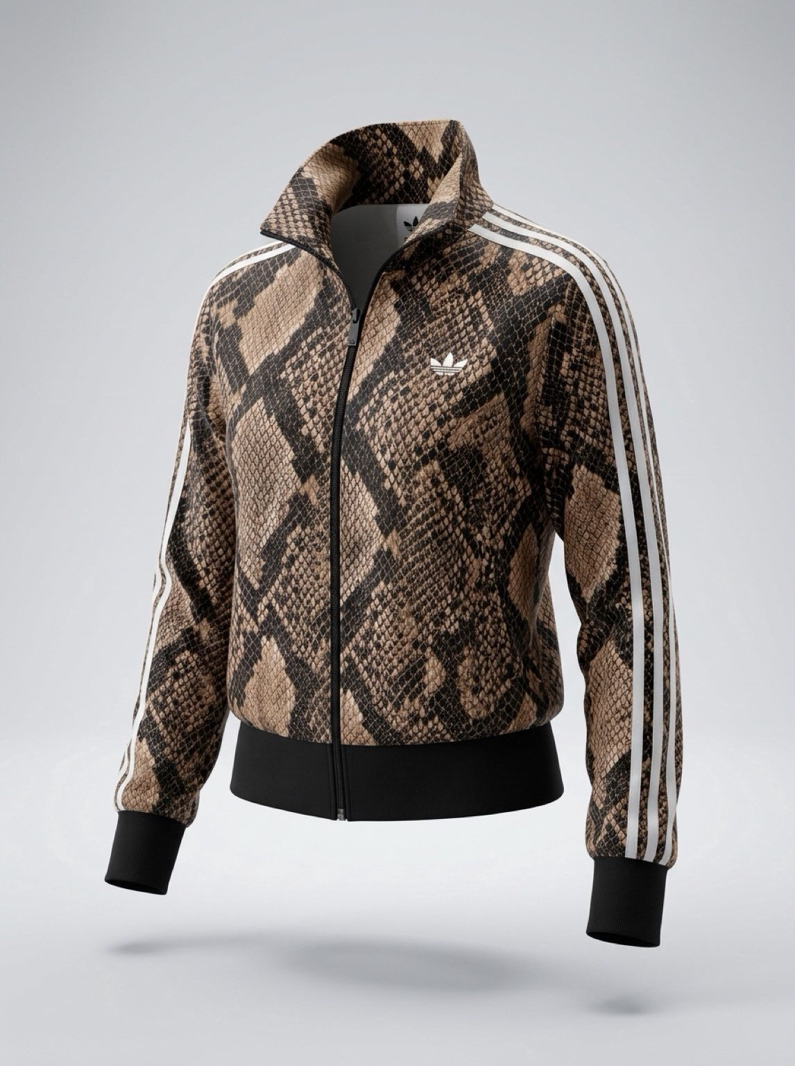 Adidas Originals moteriškas sportinis džemperis su gyvatės rašto printu