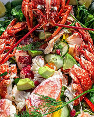 Seafood Platter Margate - Lobster Mango salad with avocado and cucumber.