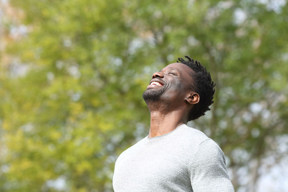 healthy man in nature