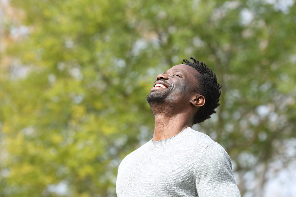 healthy man in nature
