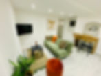 Living space with darts board