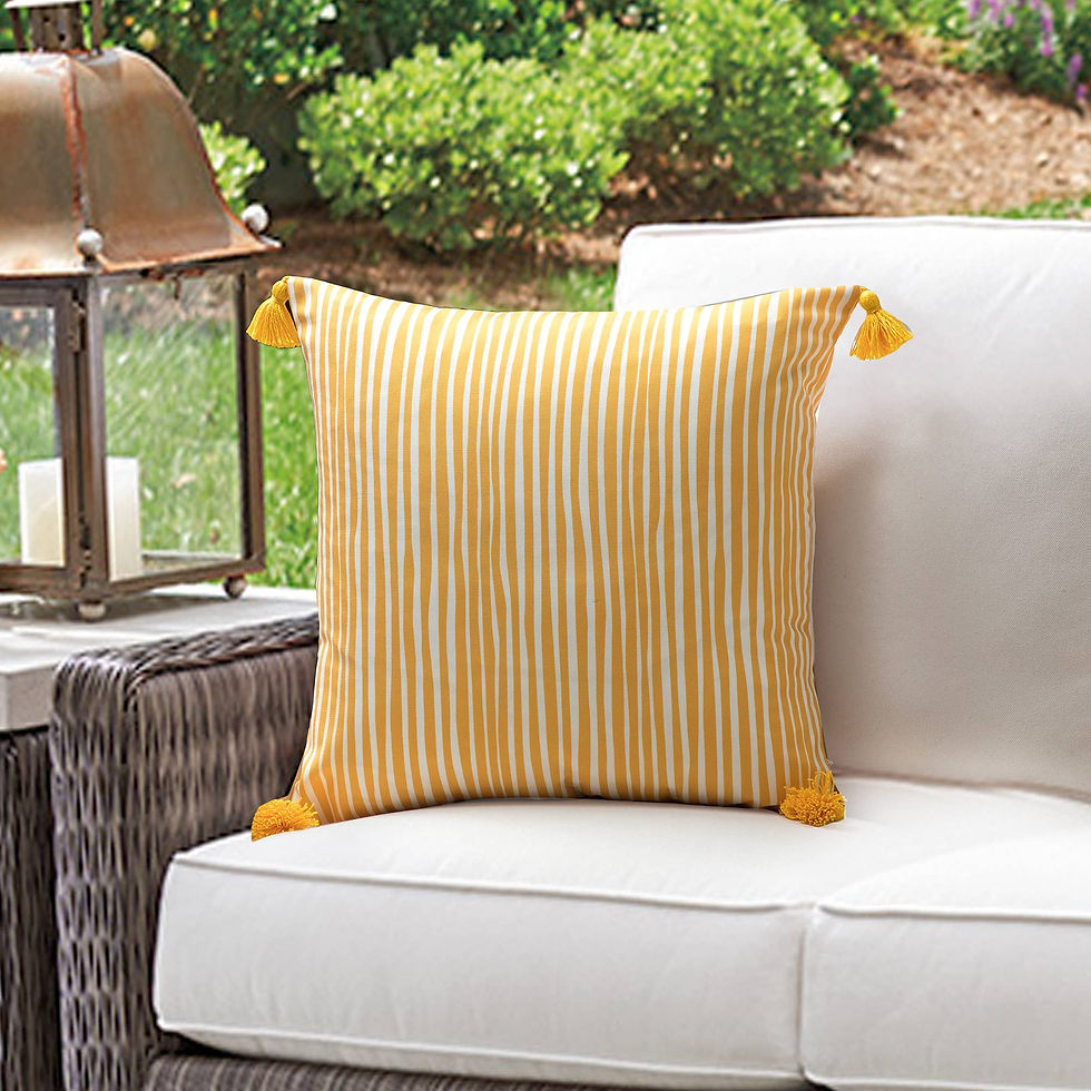 Thumbnail: My Cottage Living Outdoor - Stripe Pattern with 6 colors: Turquoise, Pillow