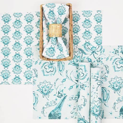 Coastal Seafoam Reversible Placemat Set
