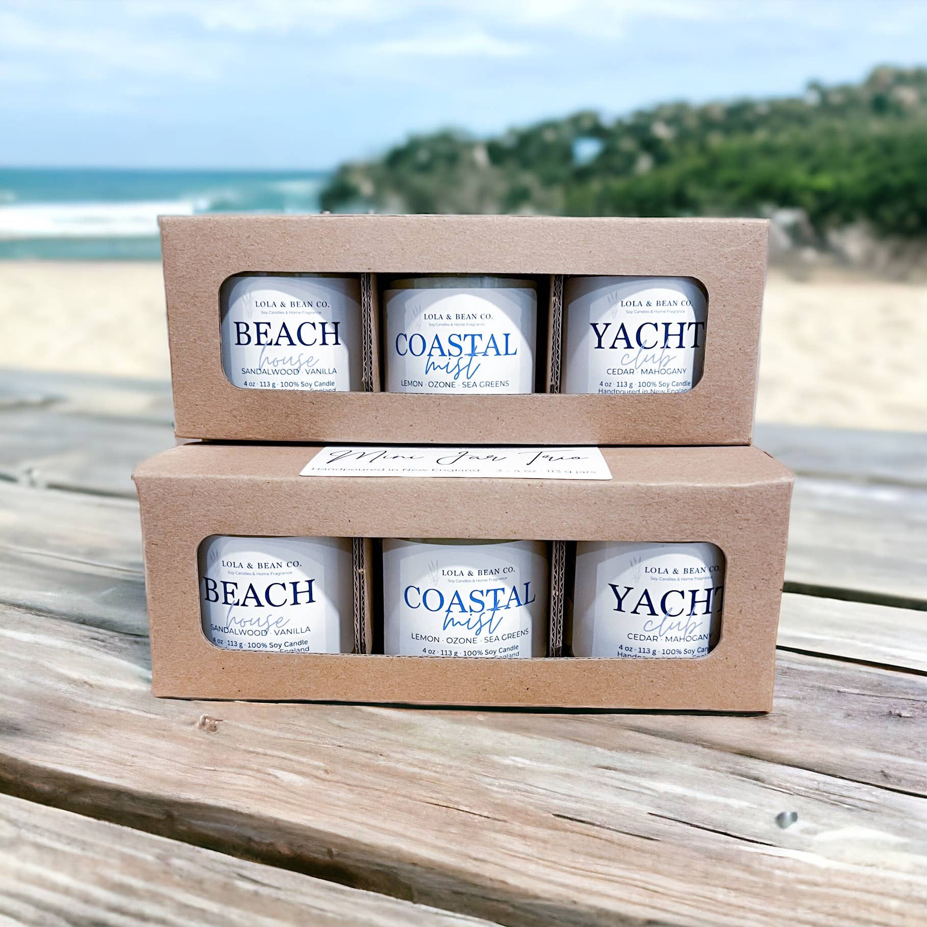 Mini Candle Trio – Giftable 4 oz Soy Candle Set : Coastal