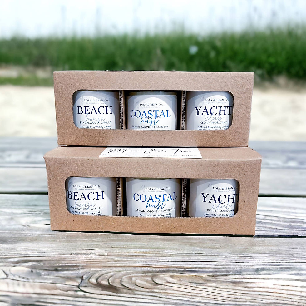 Thumbnail: Mini Candle Trio – Giftable 4 oz Soy Candle Set : Coastal