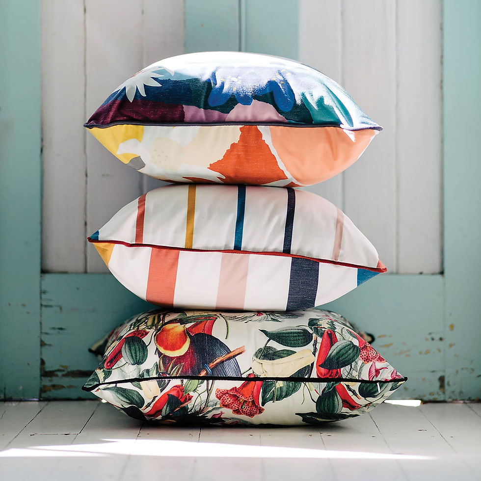 Thumbnail: Basil Bangs Throw Cushion 18" x 18": Gingham butterscotch