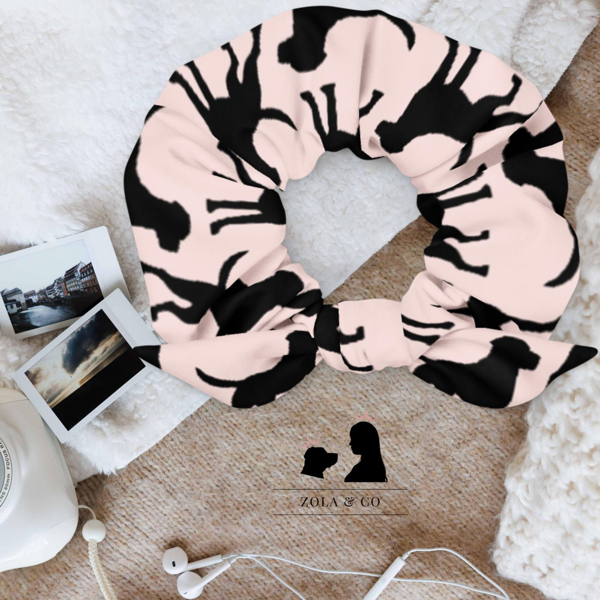 Pink Zola the Lab Scrunchie | Zola and Co.