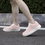 Thumbnail: Pink AF1 Low-Top Leather Sneakers | Zola and Co.